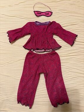 American Girl Retired Just Like You Paisley Pajama Set Sleep Mask
